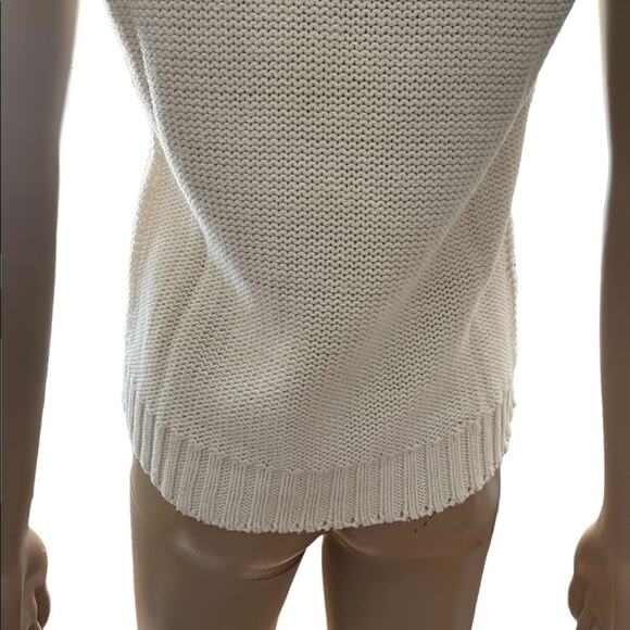 Vintage Smith & Jones Knitted Top Women M Cap Sleeves Elegant Clean Look - Picture 6 of 9